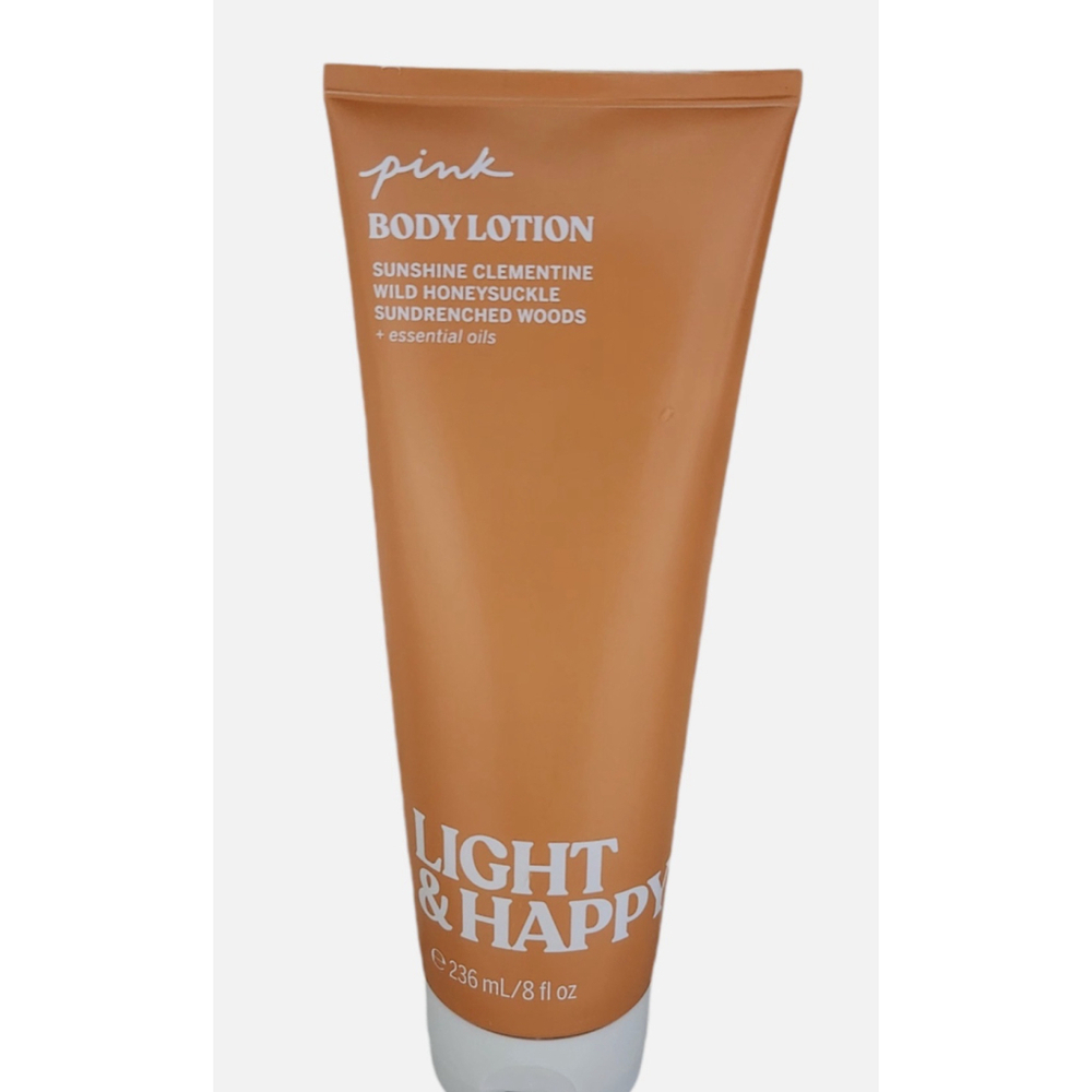 Us seller-CA Light & happy body lotion 8oz PINK Victoria's Secret natural 3 left